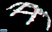 An anaglyphic stereo rendering